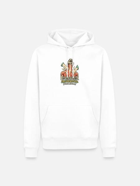 Physiotherapeutin Das zieht kurz - Männer Premium Bio Hoodie - Weiß
