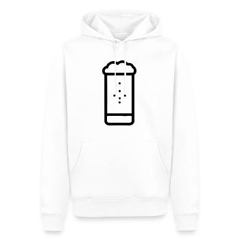 Bier - Männer Premium Bio Hoodie - Weiß - Vorne - Nico (187cm)