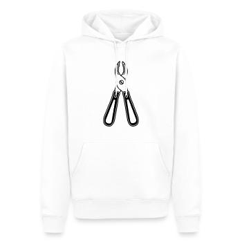 Outil Pince - Sweat à capuche Premium bio Homme - blanc - Devant - Nico (187cm)