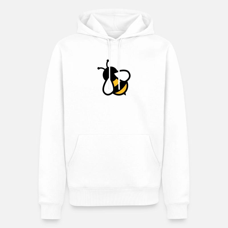 Biene Bee - Männer Premium Bio Hoodie - Weiß