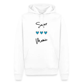 FÊTE DES MÈRES. BONNE FÊTE MAMIE. JE T'AIME MAMIE. - Sweat à capuche Premium bio Homme - blanc - Devant - Nico (187cm)