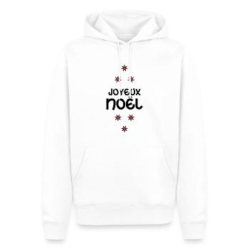 NOËL. ANNEE. ANNIVERSAIRE. RETRAITE. PAPA. MAMAM. - Sweat à capuche Premium bio Homme - blanc - Devant - Nico (187cm)