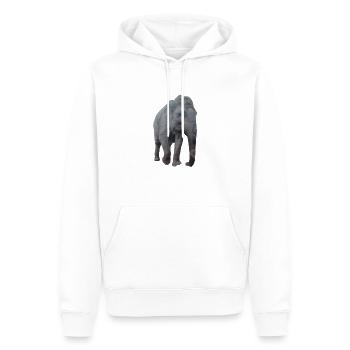 Elefant - Männer Premium Bio Hoodie - Weiß - Vorne - Nico (187cm)