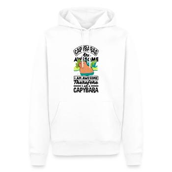 Capybara rongeur Capybara sont une citation impressionnante - Sweat à capuche Premium bio Homme - blanc - Devant - Nico (187cm)