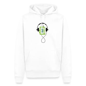 Ein klassischer Walkman - Männer Premium Bio Hoodie - Weiß - Vorne - Nico (187cm)