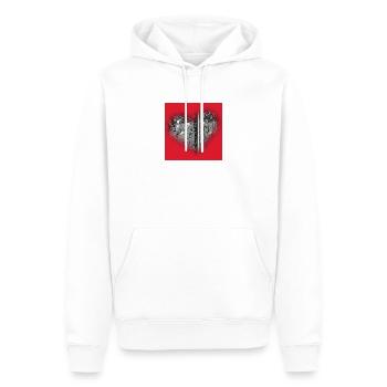 Lock your heart - Männer Premium Bio Hoodie - Weiß - Vorne - Nico (187cm)
