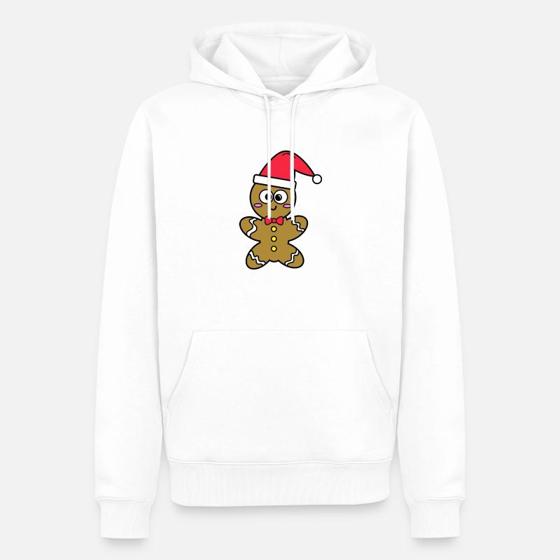 Lebkuchenmann - Männer Premium Bio Hoodie - Weiß