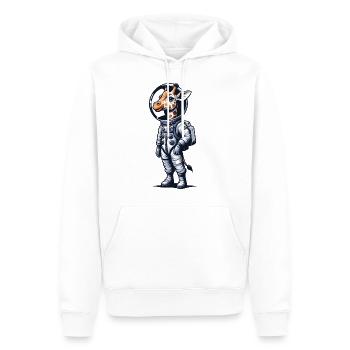 Mignon Girafe Astronaute - Sweat à capuche Premium bio Homme - blanc - Devant - Nico (187cm)