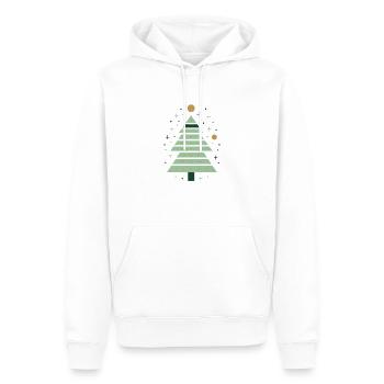 Minimalistischer Weihnachtsbaum - Männer Premium Bio Hoodie - Weiß - Vorne - Nico (187cm)