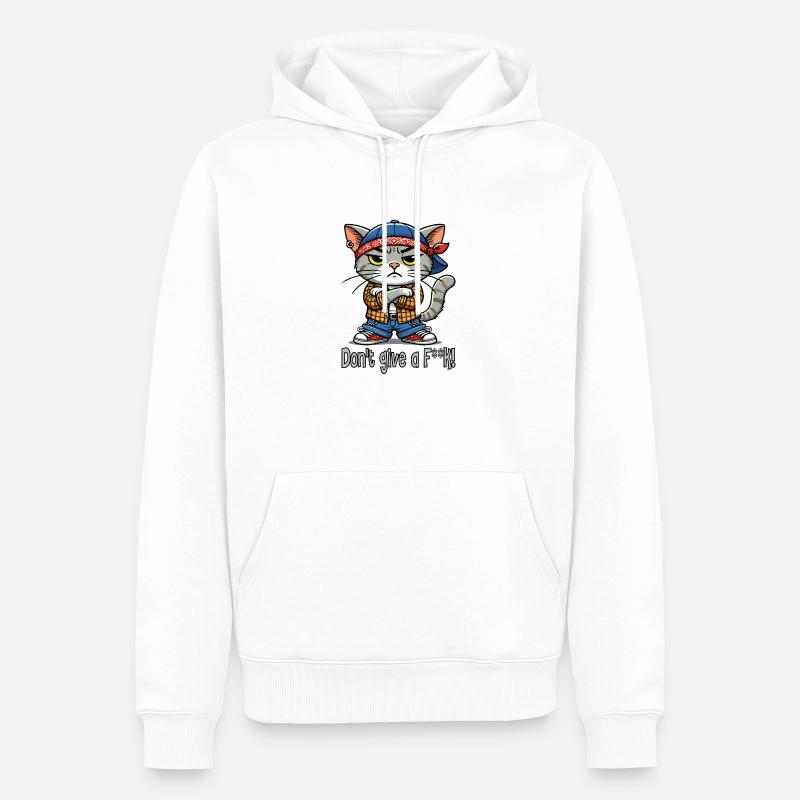 Ist dir scheißegal! - Männer Premium Bio Hoodie - Weiß