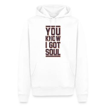 You know I got Soul - Männer Premium Bio Hoodie - Weiß - Vorne - Nico (187cm)