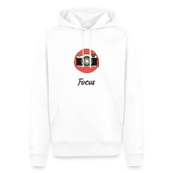 Minimalist Camera Design Simple Modern Gift - Men’s Premium Organic Hoodie - white - Front - Nico (187cm)
