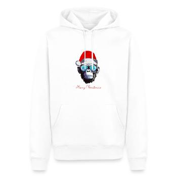 Merry Christmas 2023 - Sweat à capuche Premium bio Homme - blanc - Devant - Nico (187cm)