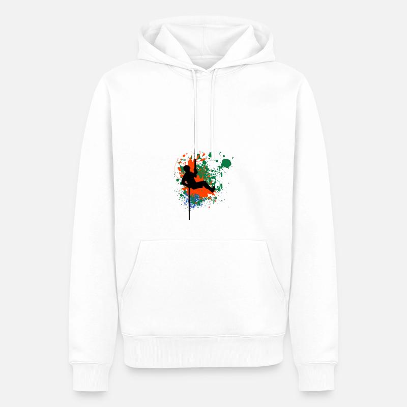 Klettern Männer - Männer Premium Bio Hoodie - Weiß