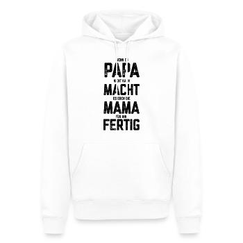 Wenn es Papa nicht kann macht es die Mama für Ihn - Männer Premium Bio Hoodie - Weiß - Vorne - Nico (187cm)