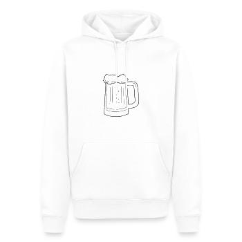 Fête de dessin de bière Célébrez le noir - Sweat à capuche Premium bio Homme - blanc - Devant - Nico (187cm)