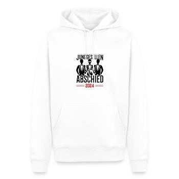 Junggesellenabschied 2024 - Männer Premium Bio Hoodie - Weiß - Vorne - Nico (187cm)