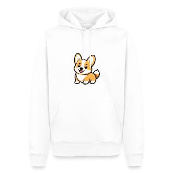 Corgi chien bande dessinée bébé - Sweat à capuche Premium bio Homme - blanc - Devant - Nico (187cm)