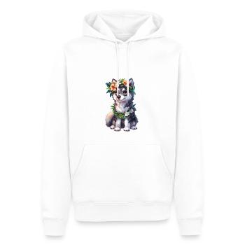 Husky Hawaii - Männer Premium Bio Hoodie - Weiß - Vorne - Nico (187cm)