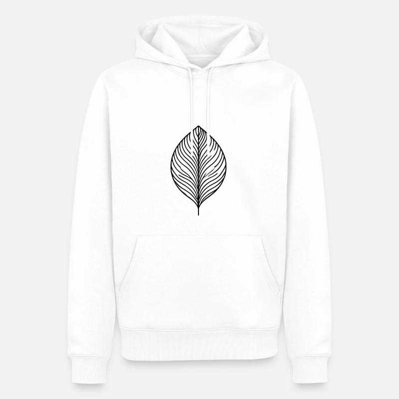Feuille de ligne - Sweat à capuche Premium bio Homme - blanc