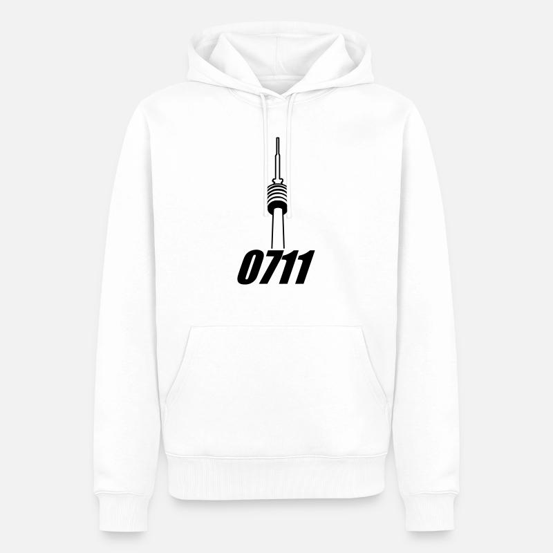 0711 - Männer Premium Bio Hoodie - Weiß