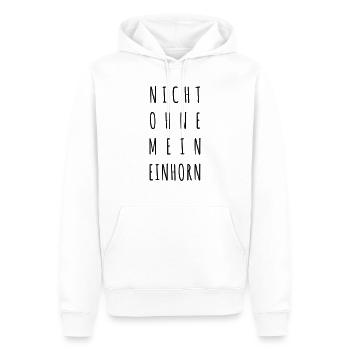 Nicht ohne mein Einhorn - Männer Premium Bio Hoodie - Weiß - Vorne - Nico (187cm)