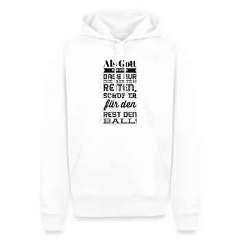 Als Gott klar wurde das nur die besten reiten schu - Männer Premium Bio Hoodie - Weiß - Vorne - Nico (187cm)