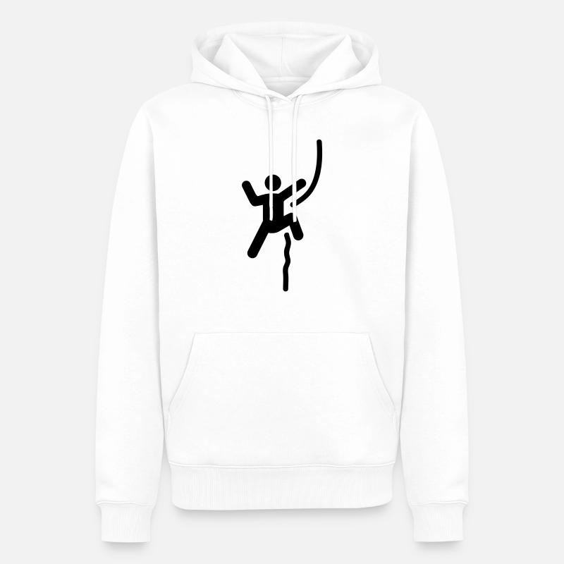 klettern_f1 - Sweat à capuche Premium bio Homme - blanc