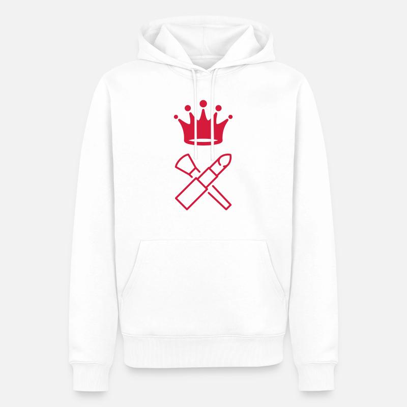 Schminke / Make-up / Maskenbildnerin / Mode - Männer Premium Bio Hoodie - Weiß