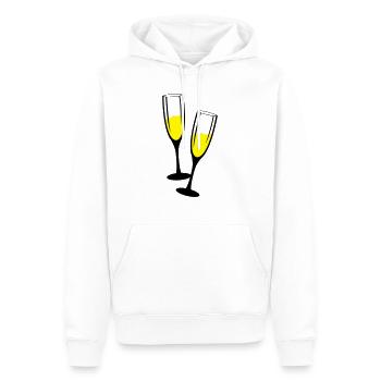sekt glaeser anstossen - Männer Premium Bio Hoodie - Weiß - Vorne - Nico (187cm)