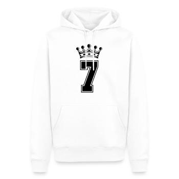 7 krone - Männer Premium Bio Hoodie - Weiß - Vorne - Nico (187cm)