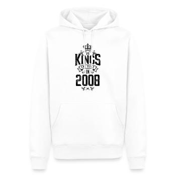 kings are born 2008 - Men’s Premium Organic Hoodie - white - Front - Nico (187cm)