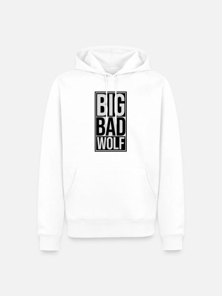 big bad wolf quote - Men’s Premium Organic Hoodie - white