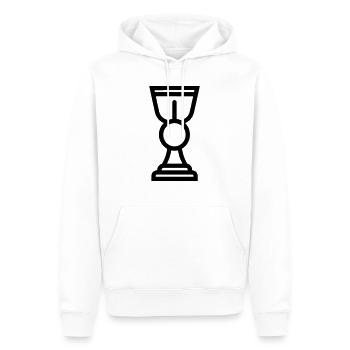 trophy - Men’s Premium Organic Hoodie - white - Front - Nico (187cm)