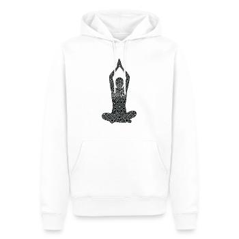 Yoga Méditation Spa Namaste - Sweat à capuche Premium bio Homme - blanc - Devant - Nico (187cm)