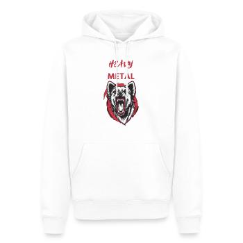 Loup de métal lourd - Sweat à capuche Premium bio Homme - blanc - Devant - Nico (187cm)