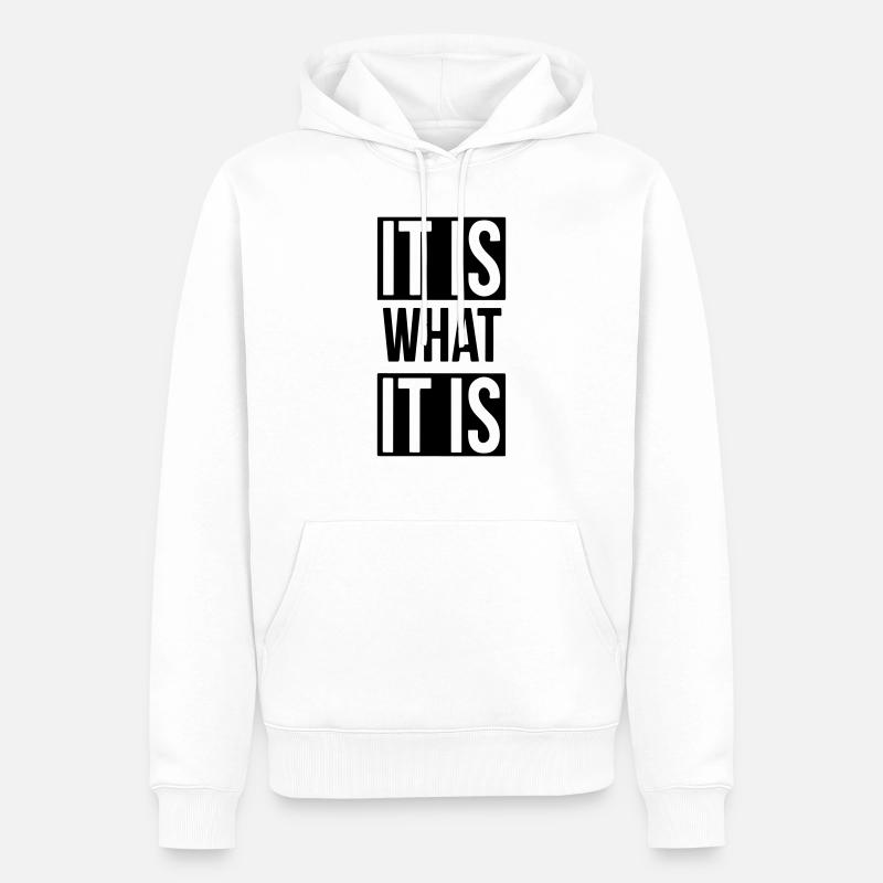 c'est comme ça - Sweat à capuche Premium bio Homme - blanc