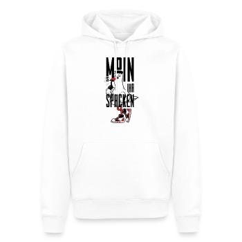 MOIN IHR SPACKEN - Männer Premium Bio Hoodie - Weiß - Vorne - Nico (187cm)