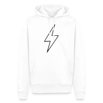 Emoji lightning sketch black - Men’s Premium Organic Hoodie - white - Front - Nico (187cm)