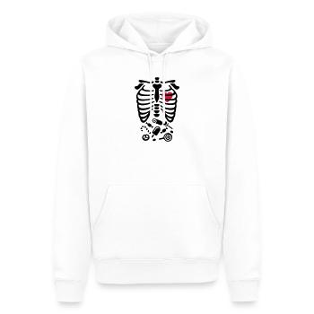 Scary Halloween X-Ray costume candy - Men’s Premium Organic Hoodie - white - Front - Nico (187cm)