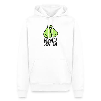 We make a great pear - Männer Premium Bio Hoodie - Weiß - Vorne - Nico (187cm)