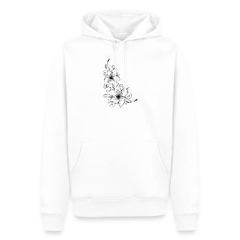 Large lilies with floral element. Summer time. - Men’s Premium Organic Hoodie - white - Front - Nico (187cm)