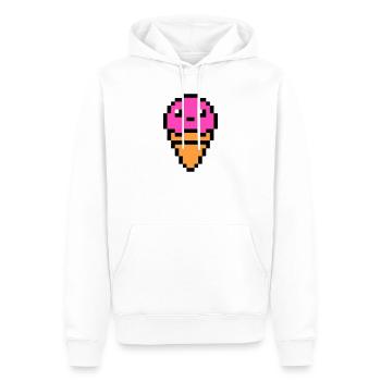 ice cream - Men’s Premium Organic Hoodie - white - Front - Nico (187cm)