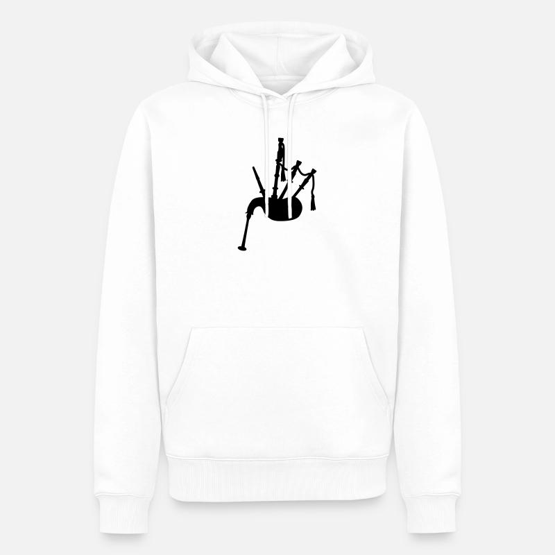 Dudelsack - Männer Premium Bio Hoodie - Weiß