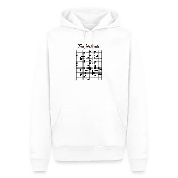 Fun for nerds - Men’s Premium Organic Hoodie - white - Front - Nico (187cm)