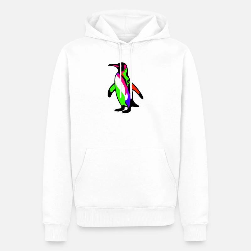 Pingouin - Sweat à capuche Premium bio Homme - blanc