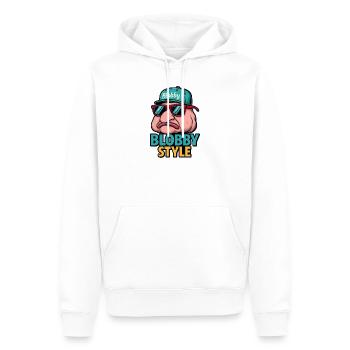 T-shirt de dessins animés Blobby style - Sweat à capuche Premium bio Homme - blanc - Devant - Nico (187cm)