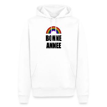 HAPPY NEW YEAR. NEW YEAR'S EVE. NEW YEAR - Men’s Premium Organic Hoodie - white - Front - Nico (187cm)