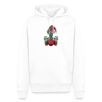 Gruseliges Skelett Weihnachtswichtel Horror Gesche - Männer Premium Bio Hoodie - Weiß - Vorne - Nico (187cm)