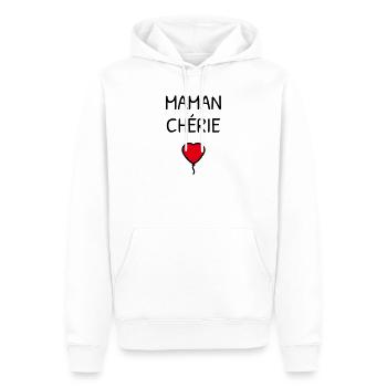 Maman Chérie – Muttertag - Männer Premium Bio Hoodie - Weiß - Vorne - Nico (187cm)